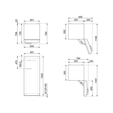 ตู้เย็น 1 ประตู SMEG FAB28RCR5 9.93 คิว สีครีม_5