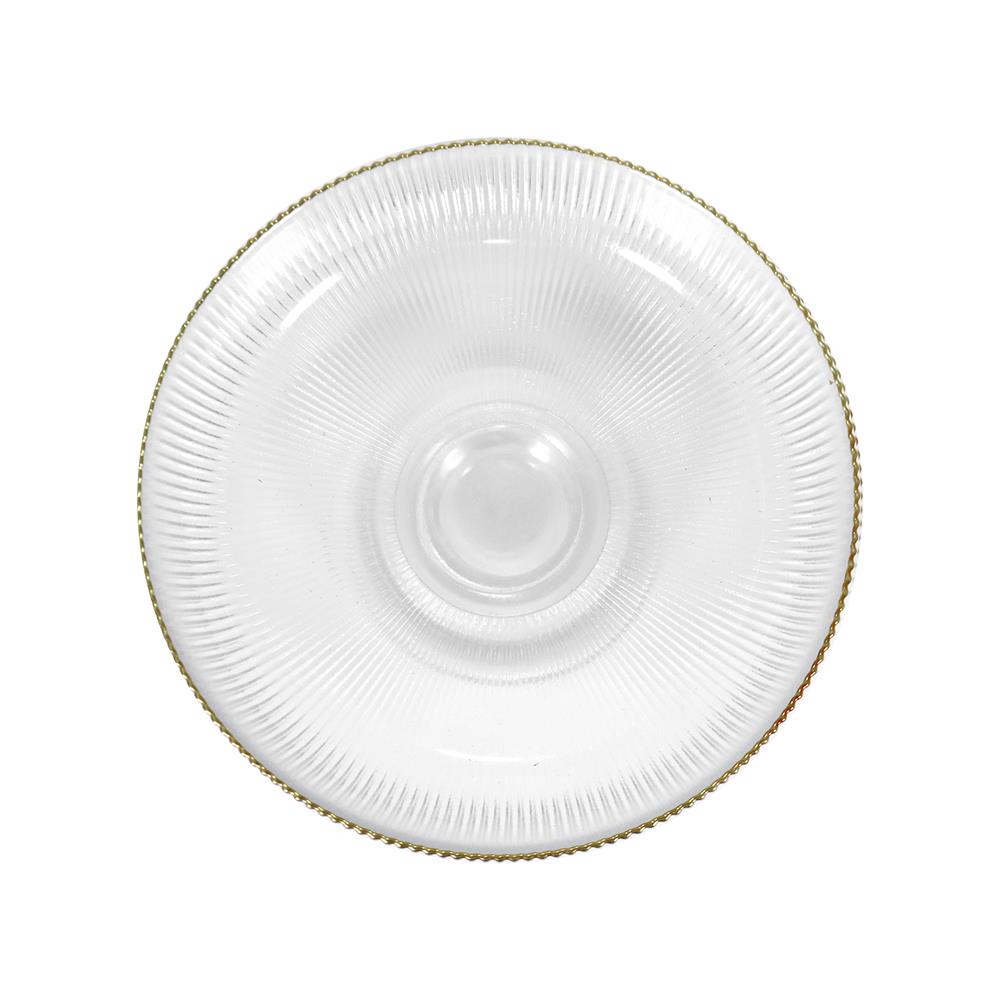 จานเสิร์ฟแก้วมีขา KECH 20 ซม.