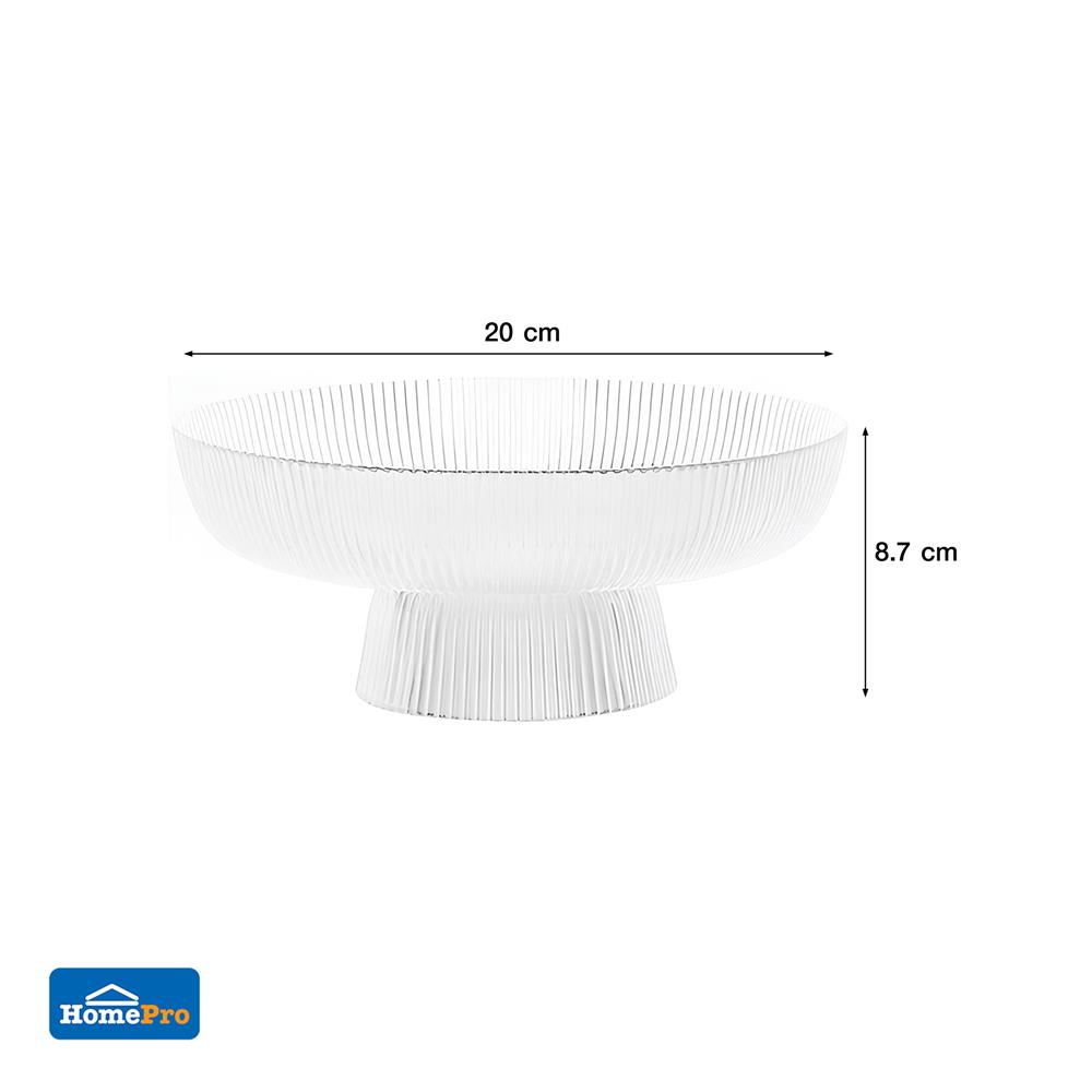 จานเสิร์ฟแก้วมีขา KECH 20 ซม.