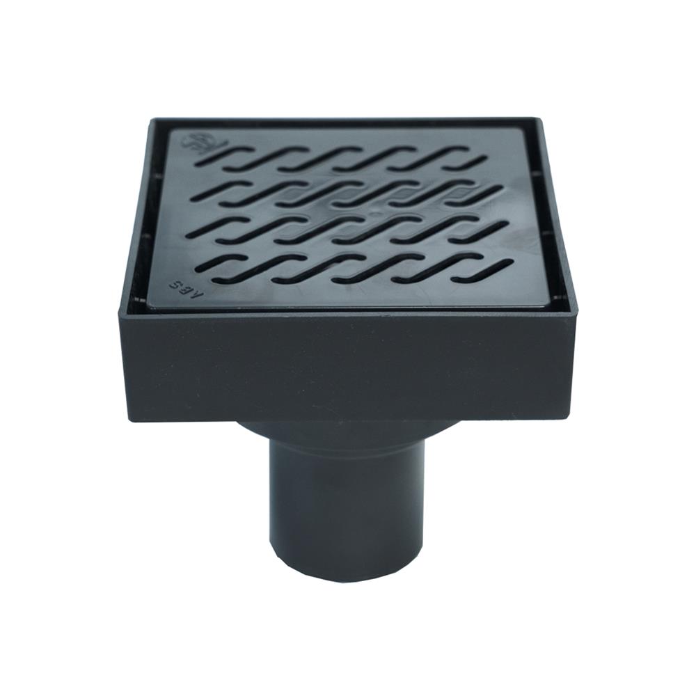 ตะแกรงกันกลิ่นแบบปูกระเบื้อง SUPER DRAIN 5.3 นิ้ว สีดำ_1