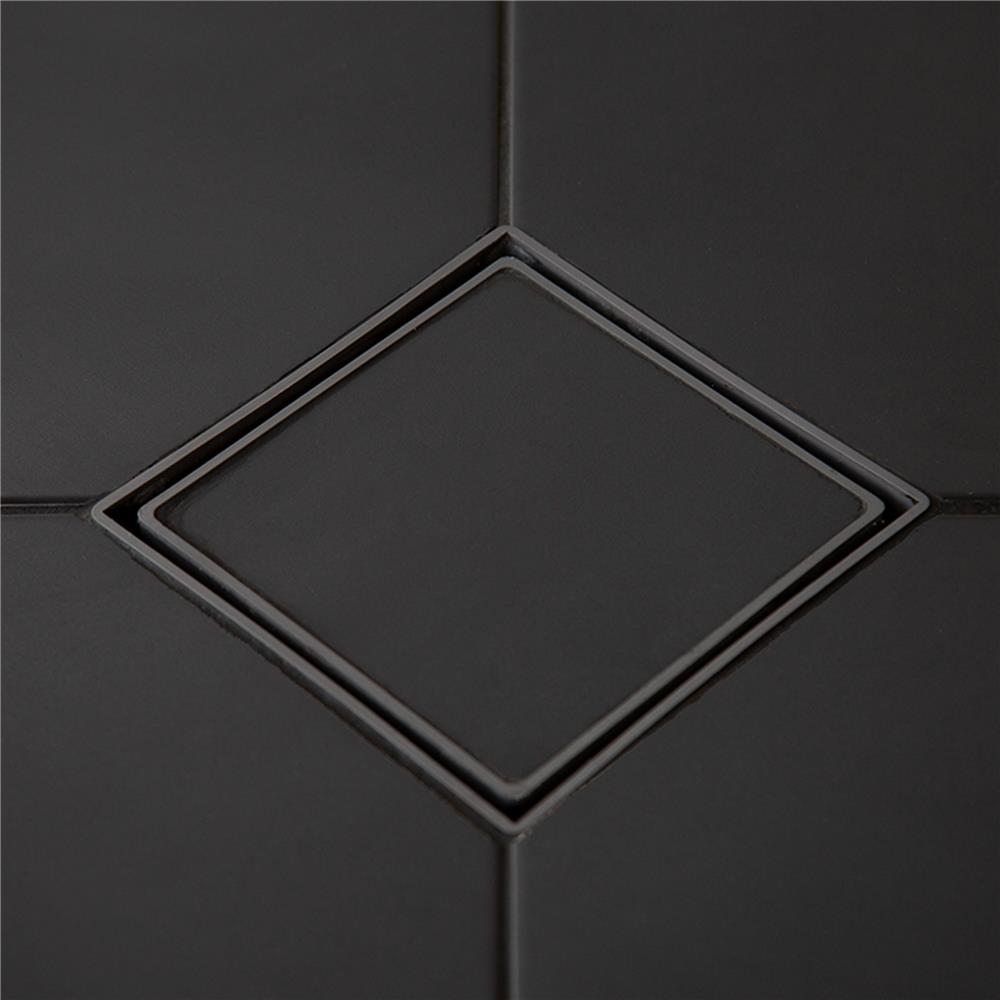 ตะแกรงกันกลิ่นแบบปูกระเบื้อง SUPER DRAIN 5.3 นิ้ว สีดำ