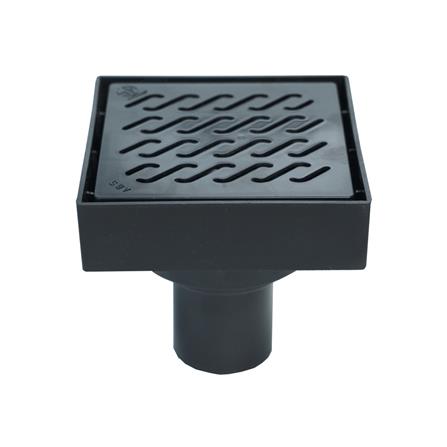 ตะแกรงกันกลิ่นแบบปูกระเบื้อง SUPER DRAIN 5.3 นิ้ว สีดำ_0