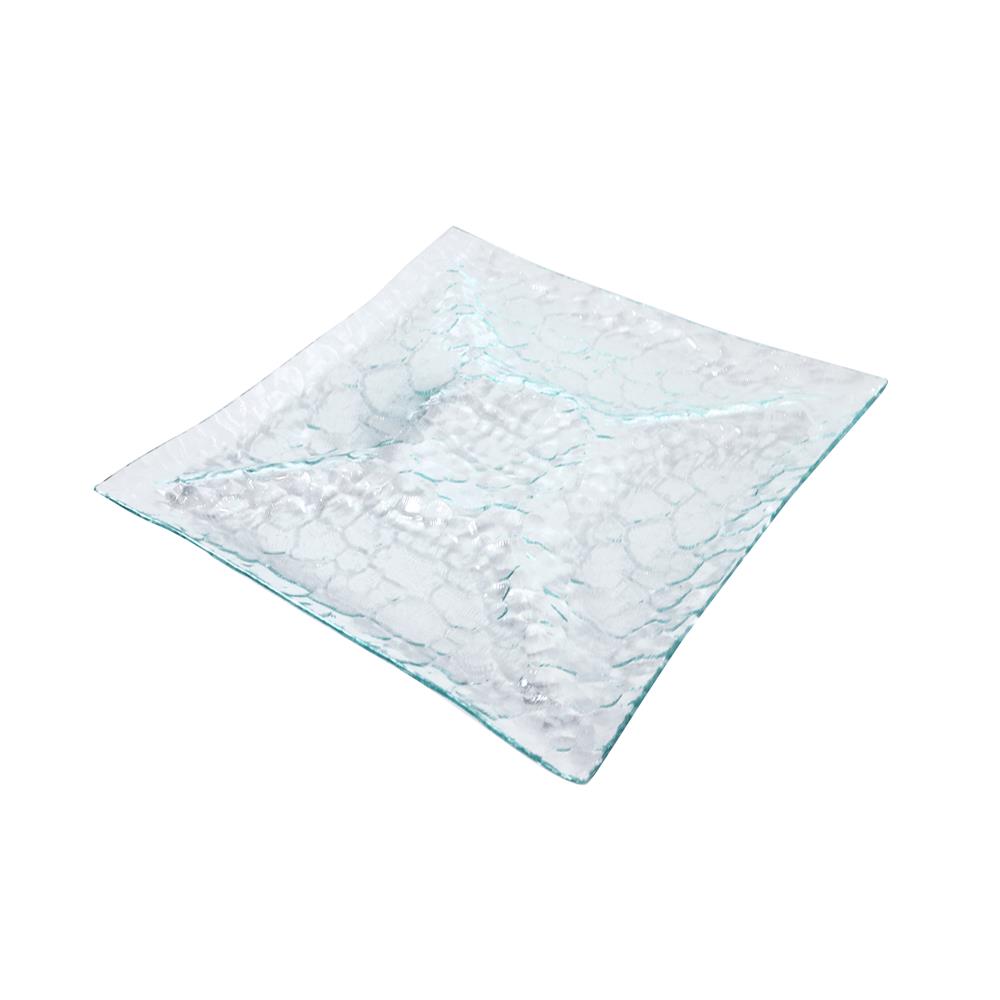 จานแก้วเหลี่ยม 5 ช่อง KECH 30x30 ซม.