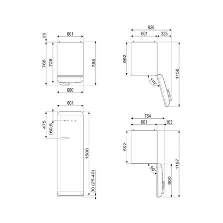 ตู้เย็น 1 ประตู SMEG FAB28RPG5 9.93 คิว สีเขียวพาสเทล_5