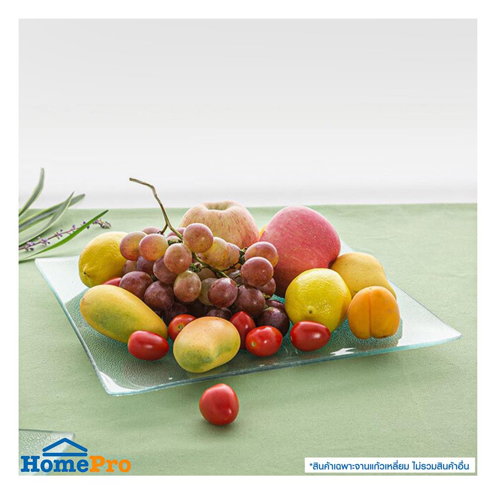 จานแก้วเหลี่ยม KECH 40x40 ซม.