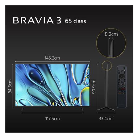 ทีวีแอลอีดี 65 นิ้ว SONY (4K, LED, GOOGLE TV) BRAVIA 3 K-65S30_8