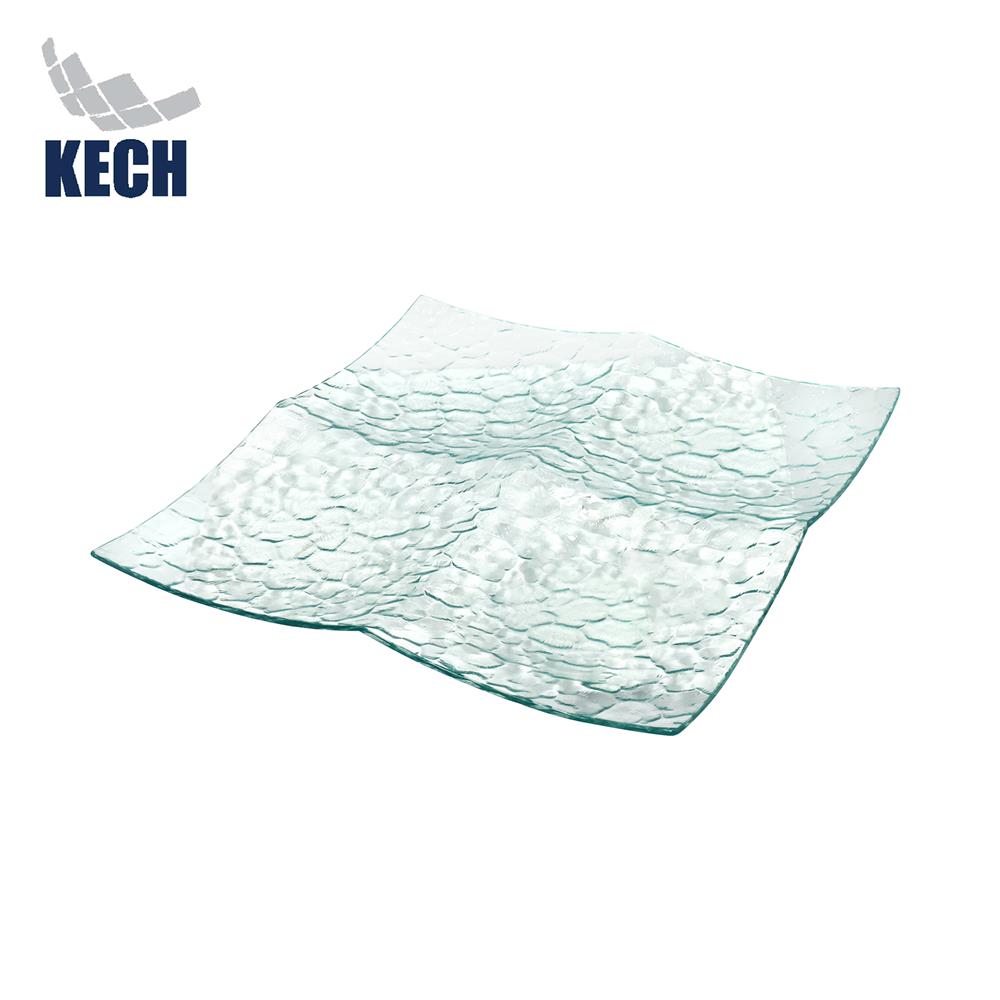 จานแก้วเหลี่ยม 4 ช่อง KECH 30x30 ซม._1