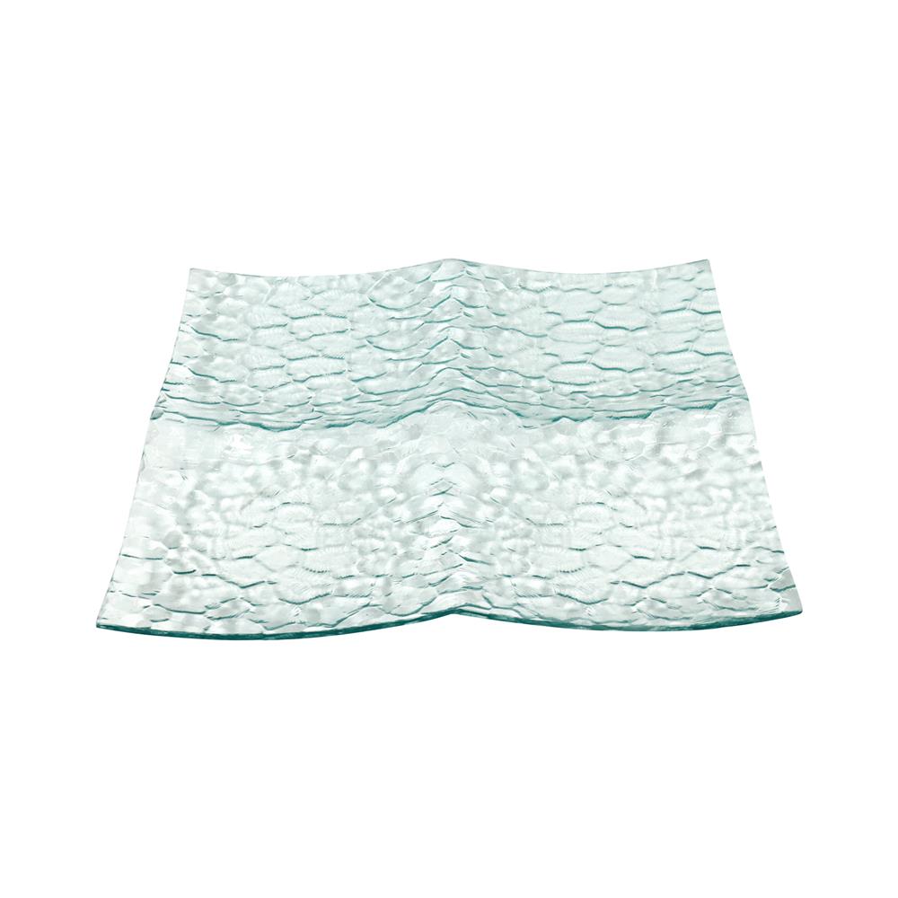 จานแก้วเหลี่ยม 4 ช่อง KECH 30x30 ซม.