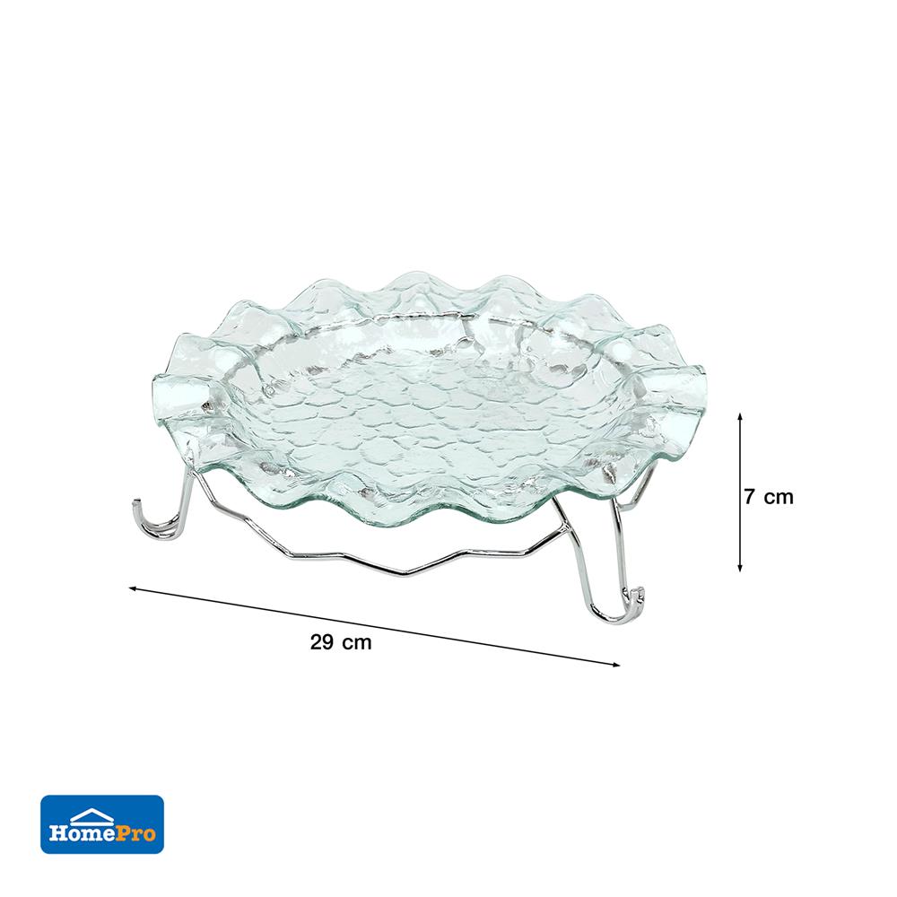 จานแก้วพร้อมขาตั้ง 29 ซม. KECH