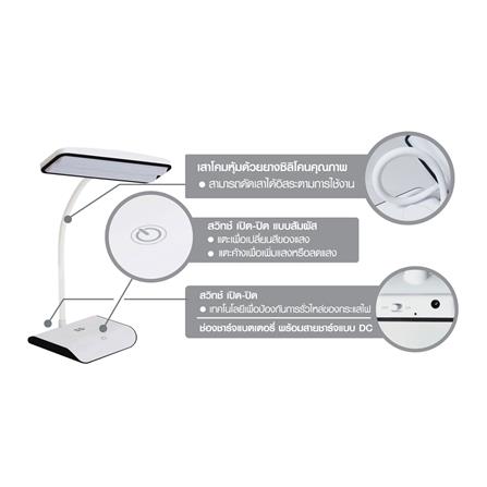 ไฟอ่านหนังสือ LED HI-TEK HFIL008 4 วัตต์ สีขาว_4