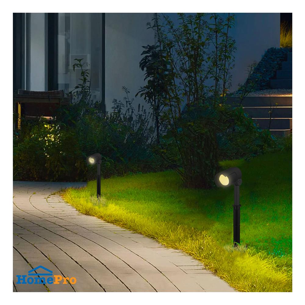 ไฟจัดสวน LED L&E 9P-A0406 10 วัตต์ WARM WHITE สีดำ