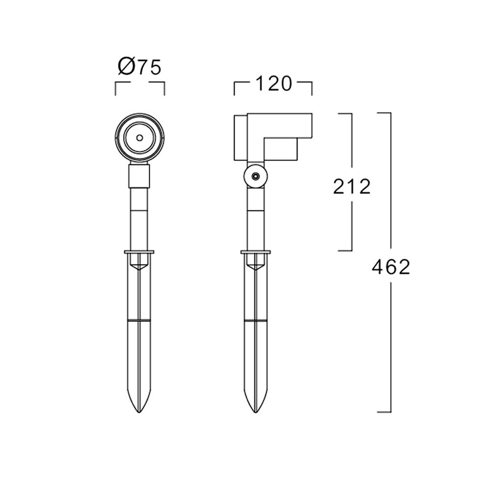 ไฟจัดสวน LED L&E 9P-A0406 10 วัตต์ WARM WHITE สีดำ