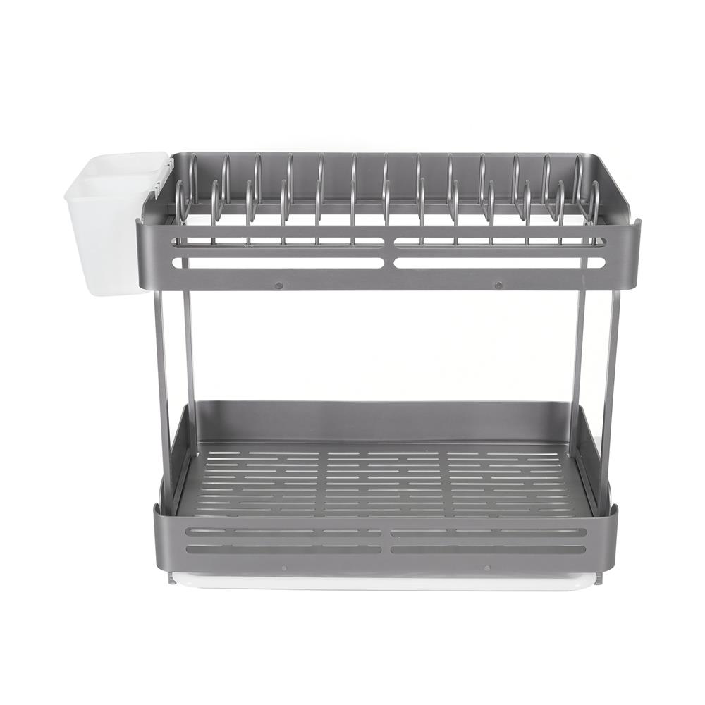 ชั้นคว่ำจานอะลูมิเนียม 2 ชั้น 40 ซม. KECH GRAY