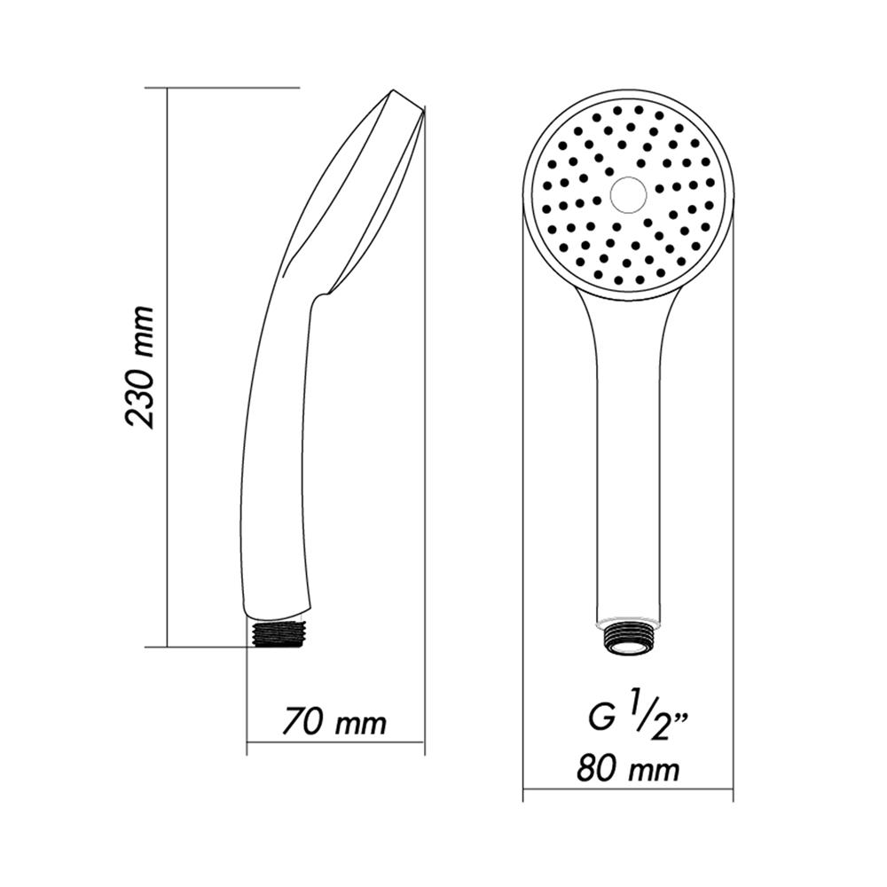 ชุดฝักบัวสายอ่อน 1 ระดับ WSP SHV-110C สีโครม
