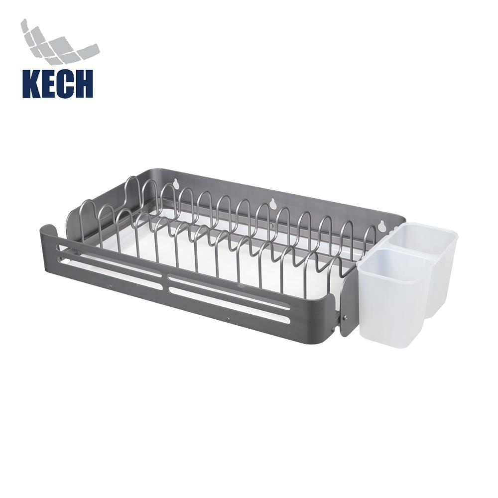 ชั้นคว่ำจานอะลูมิเนียมติดผนัง 40 ซม. KECH GRAY_1