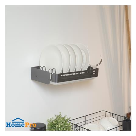 ชั้นคว่ำจานอะลูมิเนียมติดผนัง 40 ซม. KECH GRAY_5