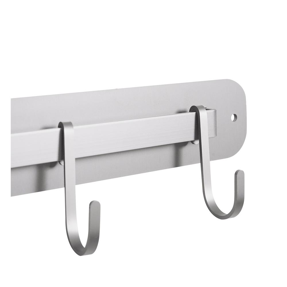 ราวแขวนอะลูมิเนียม 60 ซม. พร้อมตะขอ 6 ชิ้น KECH GRAY