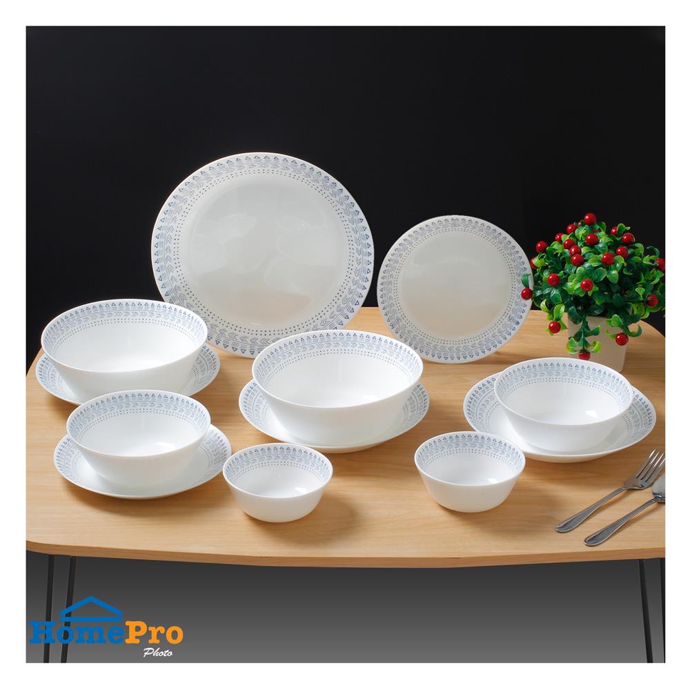 ชุดจานชาม OPAL GLASS KECH MOANA 12 ชิ้น