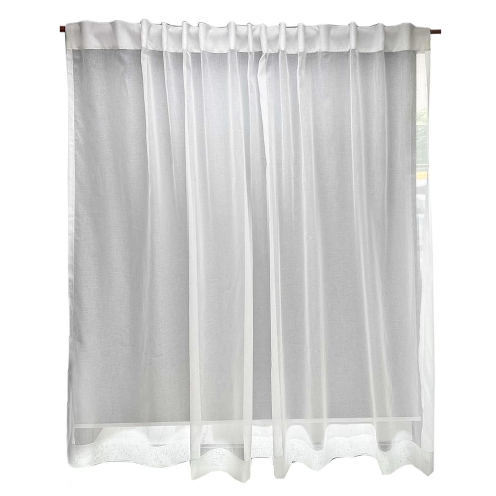 ผ้าม่านโปร่งซ่อนหู BENETTA PRINZE 285X160 ซม. สีขาว