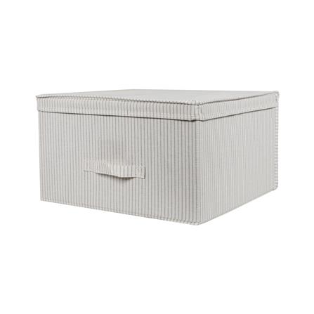 ถังผ้าเหลี่ยมมีฝา PLIM STRIPES SIZE XL สีเทา_0