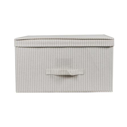 ถังผ้าเหลี่ยมมีฝา PLIM STRIPES SIZE XL สีเทา_1
