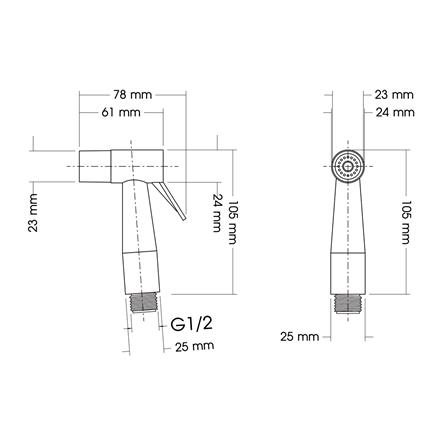 สายฉีดชำระครบชุด WSP R-44C สีโครม_3