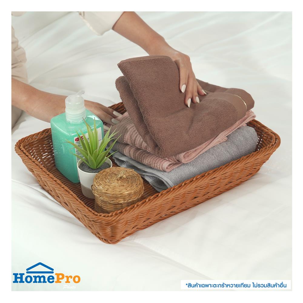 ตะกร้าหวายเทียมทรงเหลี่ยม KECH SIZE L 40x30x7 ซม.