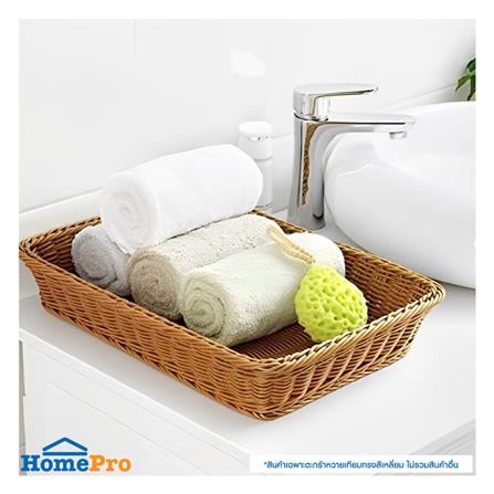 ตะกร้าหวายเทียมทรงเหลี่ยม KECH SIZE L 40x30x7 ซม._4