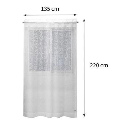 ผ้าม่านโปร่งซ่อนหู HOME LIVING STYLE DERRIS 135X220 ซม. สีขาว_5