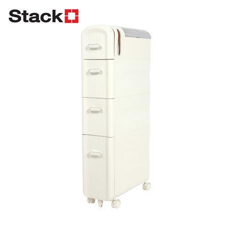 ตู้ลิ้นชักแคบ 4 ชั้น STACKO MOST 43x18x91.5 ซม. สีขาว_0