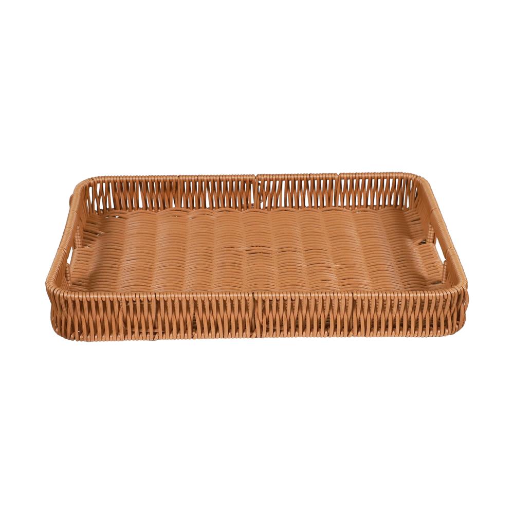 ตะกร้าหวายเทียมทรงเหลี่ยมมีช่องจับ KECH SIZE M 35x25x4.5 ซม.