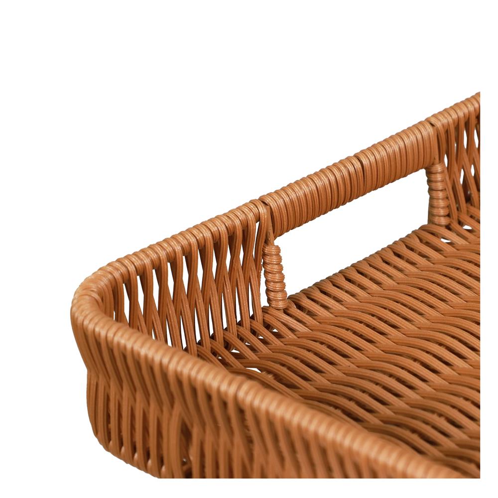 ตะกร้าหวายเทียมทรงเหลี่ยมมีช่องจับ KECH SIZE M 35x25x4.5 ซม.