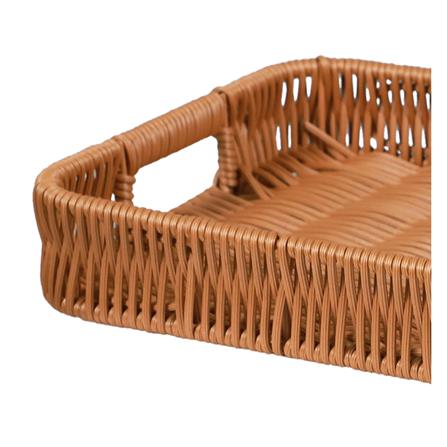 ตะกร้าหวายเทียมทรงเหลี่ยมมีช่องจับ KECH SIZE S 29x19x4.5 ซม._3