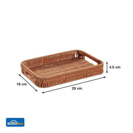 ตะกร้าหวายเทียมทรงเหลี่ยมมีช่องจับ KECH SIZE S 29x19x4.5 ซม._5