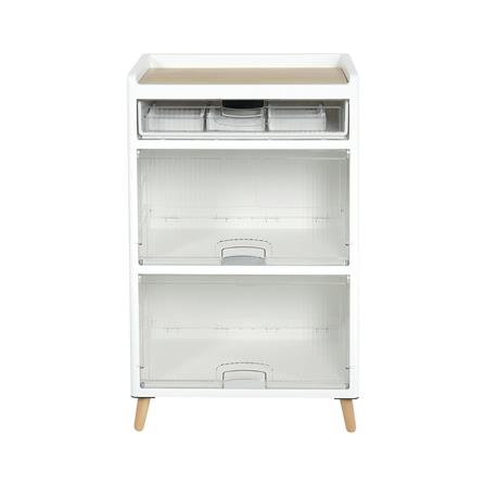 ตู้บานเปิด 2 ชั้น ขาไม้ STACKO JOIN 58x35x93.5 ซม. สีขาว_2