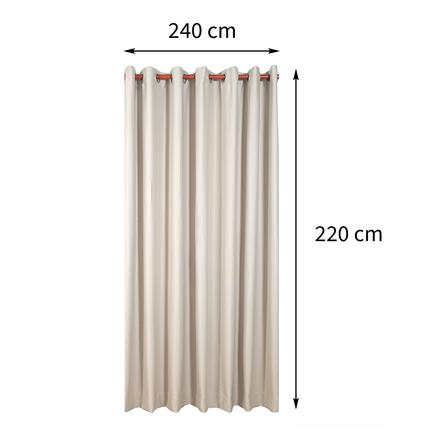 ผ้าม่าน EYELET BENETTA CRUISE UV 240X220 ซม. สีครีม_7