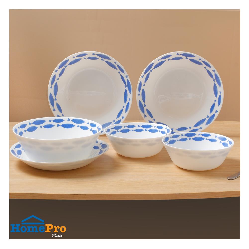 ชุดจานชาม OPAL GLASS KECH OCEANIC 6 ชิ้น