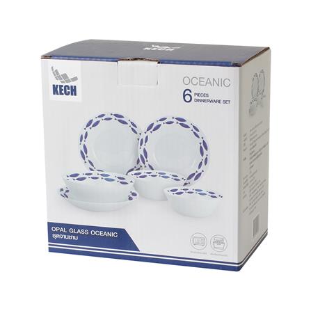 ชุดจานชาม OPAL GLASS KECH OCEANIC 6 ชิ้น_4