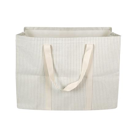 ถังผ้าเหลี่ยมหูหิ้ว PLIM STRIPES 59x30x45 ซม. สีเทา_1