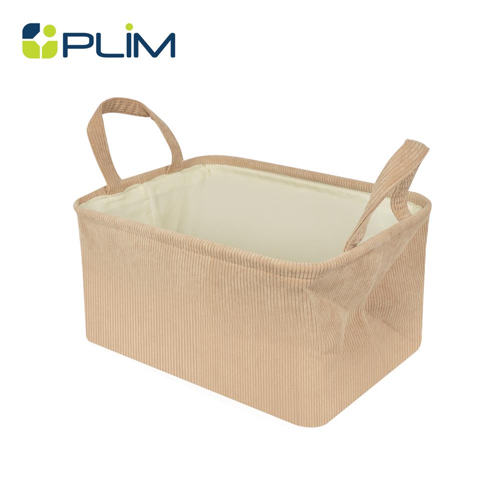 ถังผ้าเหลี่ยมหูหิ้ว PLIM CORDIA SIZE M สีน้ำตาล