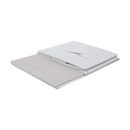 ถังผ้าเหลี่ยมมีฝา PLIM STRIPES SIZE M สีเทา_4