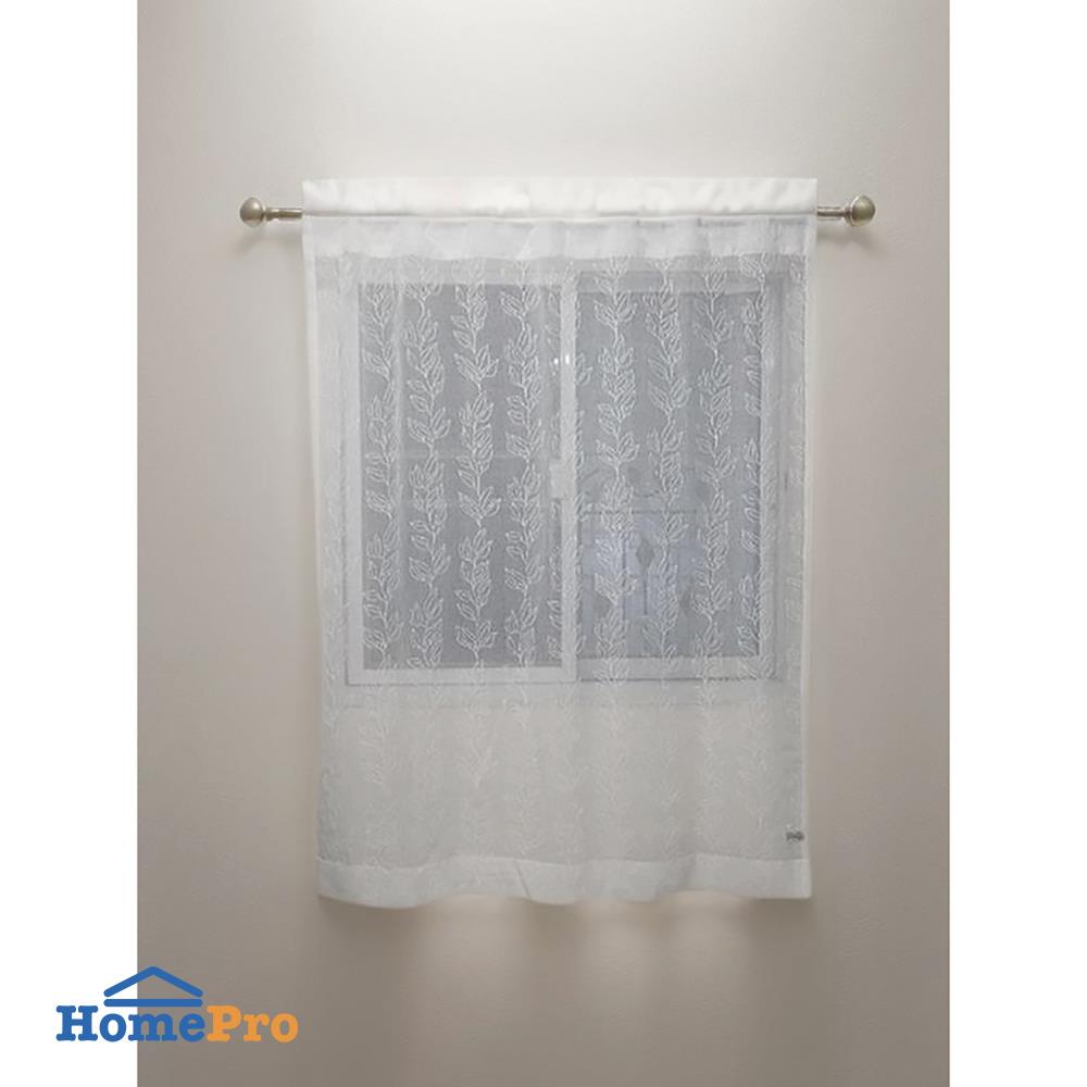 ผ้าม่านโปร่งซ่อนหู HOME LIVING STYLE DERRIS 135X160 ซม. สีขาว