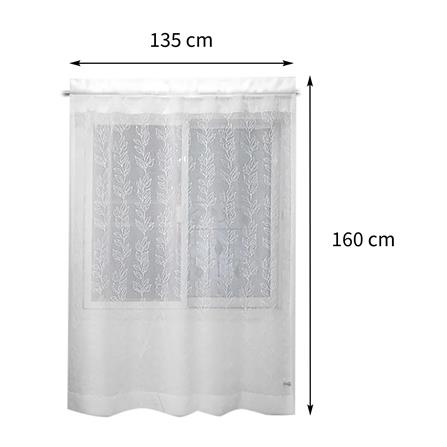 ผ้าม่านโปร่งซ่อนหู HOME LIVING STYLE DERRIS 135X160 ซม. สีขาว_6