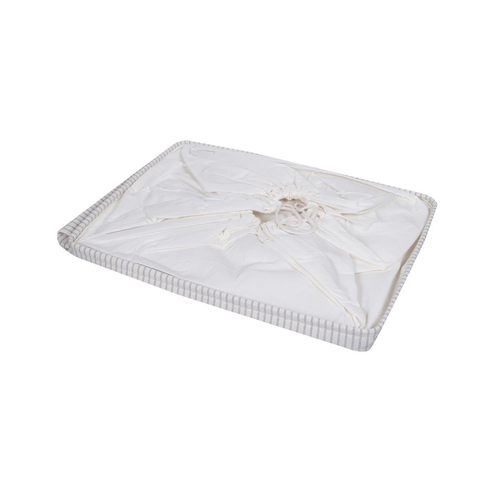 ถังผ้าเหลี่ยมหูหิ้ว PLIM STRIPES SIZE XL สีเทา