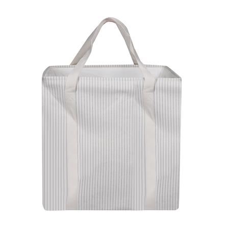 ถังผ้าเหลี่ยมหูหิ้ว PLIM STRIPES SIZE XL สีเทา_2