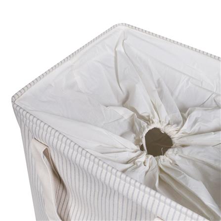 ถังผ้าเหลี่ยมหูหิ้ว PLIM STRIPES SIZE XL สีเทา_4