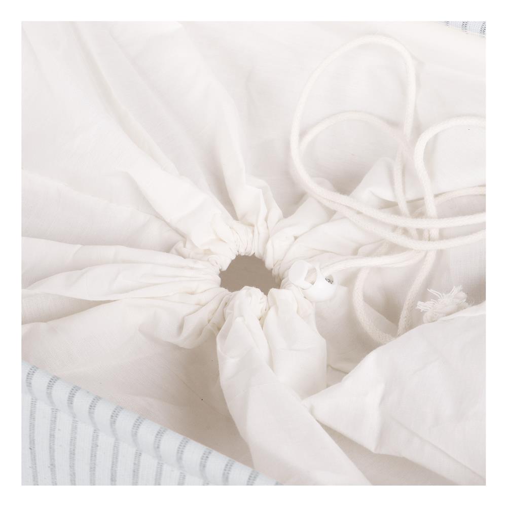 ถังผ้าเหลี่ยมหูหิ้ว PLIM STRIPES SIZE M สีเทา