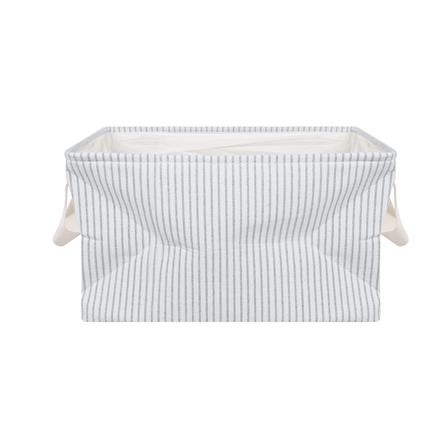 ถังผ้าเหลี่ยมหูหิ้ว PLIM STRIPES SIZE M สีเทา_2