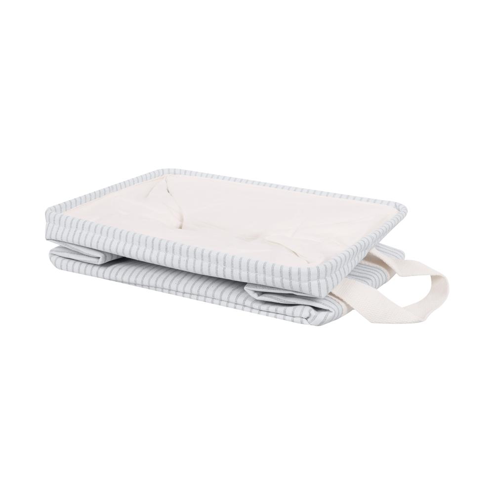 ถังผ้าเหลี่ยมหูหิ้ว PLIM STRIPES SIZE S สีเทา