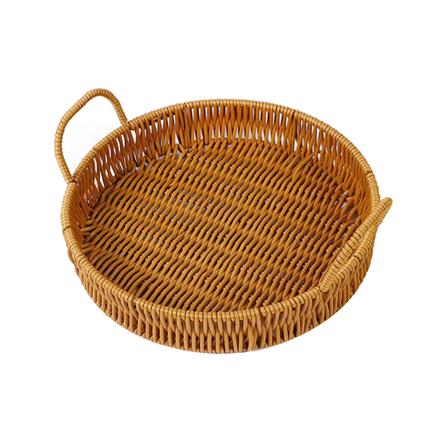 ตะกร้าหวายเทียมทรงกลมมีหูจับ KECH SIZE XL 35x4.5 ซม._1